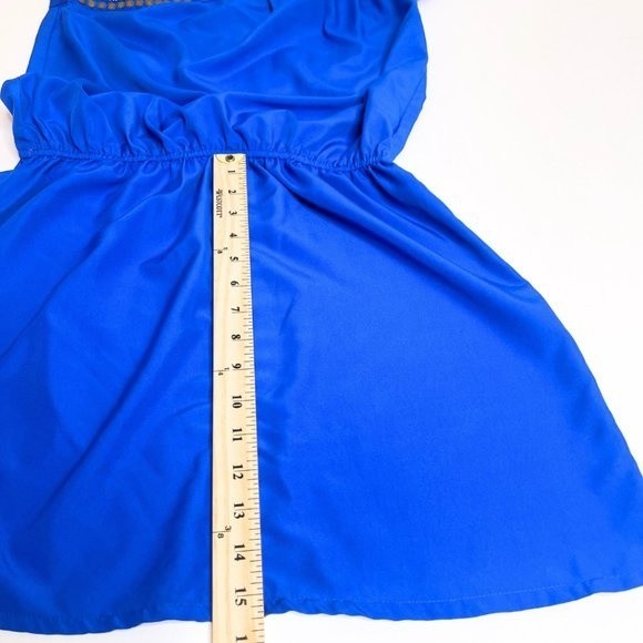 Angie One Shoulder Royal Blue Mini Dress Size Medium - Picture 12 of 16